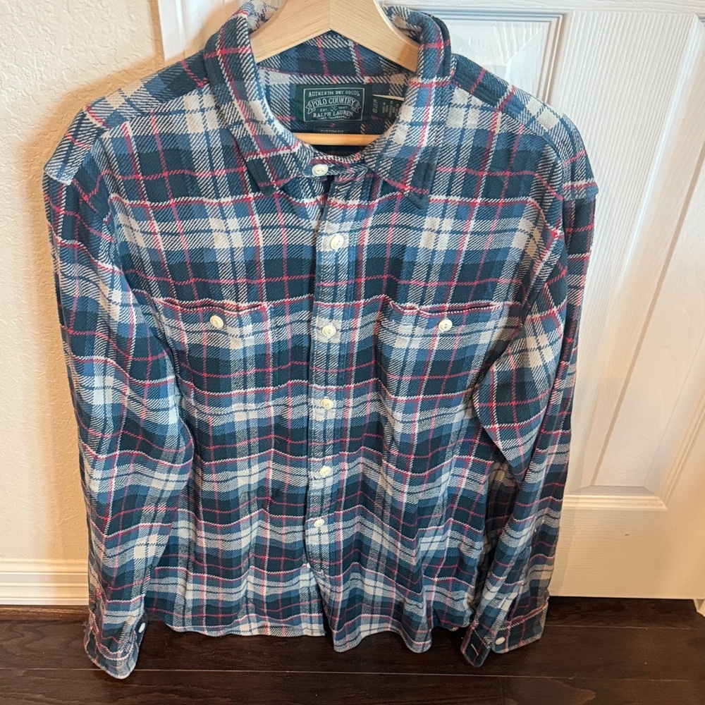 Polo Ralph Lauren Blue and Red Plaid Shirt